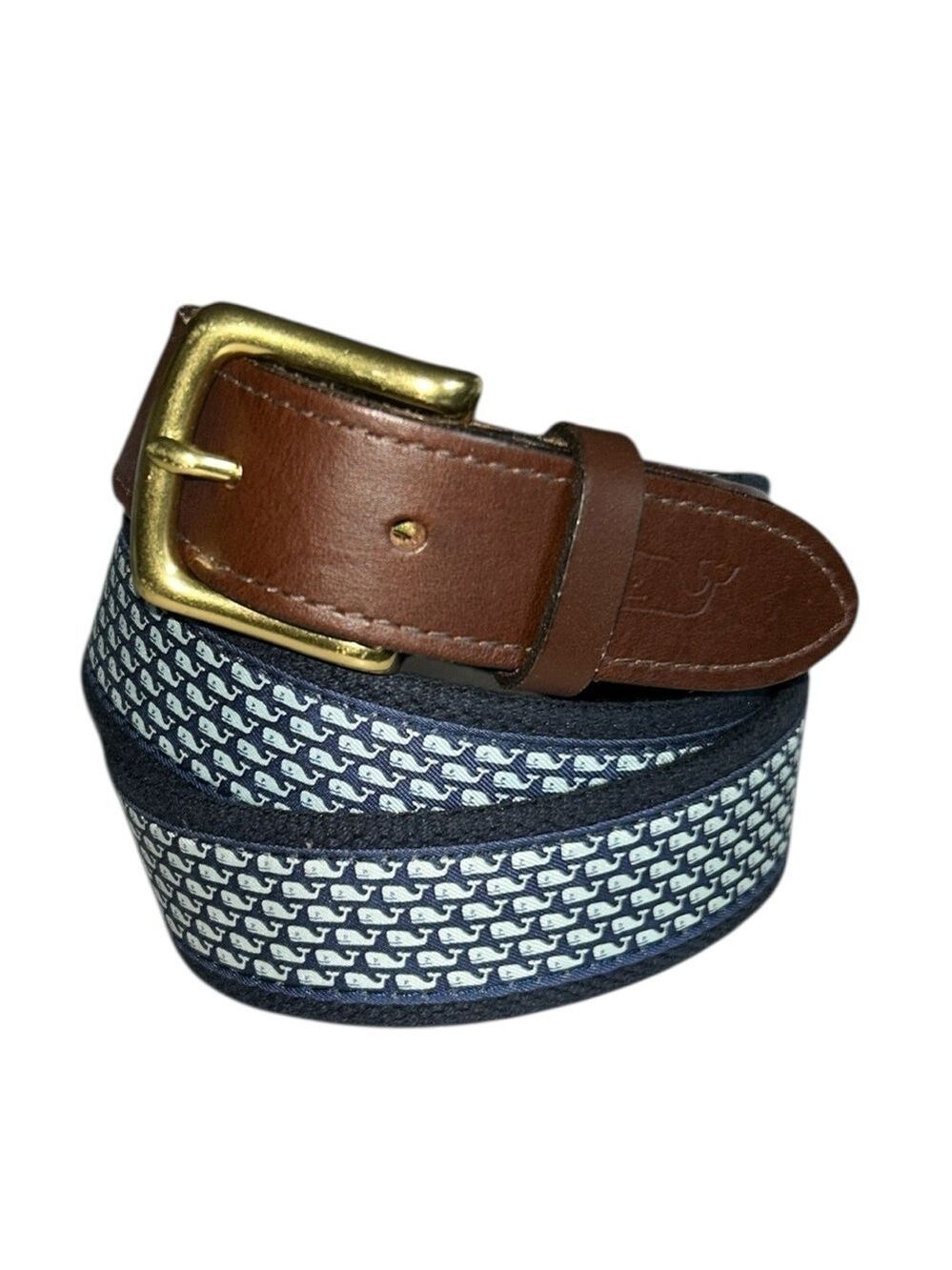 Vineyard Vines Classic Whale Canvas Club Belt in Blue Blazer Size 54